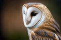 A close up of a common barn owl & x28;Tyto albahead& x29; Royalty Free Stock Photo