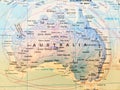 Close up Commonwealth of south afirica map Royalty Free Stock Photo