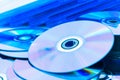 Close up compact discs (CD/DVD) Royalty Free Stock Photo