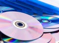 Close up compact discs (CD/DVD) Royalty Free Stock Photo