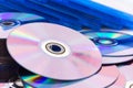 Close up compact discs (CD/DVD) Royalty Free Stock Photo