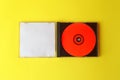 Close-Up Of Compact Discs Over White Background Royalty Free Stock Photo