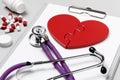 Heart Doctor`s Accessories Royalty Free Stock Photo