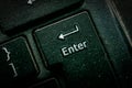 Close Up of Computer Keyboard With Enter Button Royalty Free Stock Photo