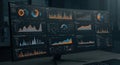 Data Analytics Dashboard on Monitor Royalty Free Stock Photo
