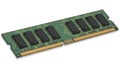 Computer RAM Memory Module (DIMM) with Gold Contacts and IC Chips Royalty Free Stock Photo