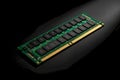 Close-up of a Computer RAM Module on a Dark Background Royalty Free Stock Photo