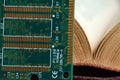Computer RAM Random Access Memory and a book. Royalty Free Stock Photo