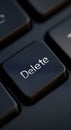 A close-up of the computer's Delete key. The concept of computers. Royalty Free Stock Photo