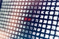 Close-Up of Computer Screen Displaying Hexadecimal Code with Red SPAM Highlight, Conceptual Image of Cybersecurity and Data Royalty Free Stock Photo