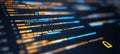 Close-up of Computer Screen Displaying Program Code. Programming and Software Development Concept. Royalty Free Stock Photo