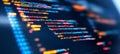 Close Up Of A Computer Screen Displaying Programming Code, Javascript, Css, And Html. Royalty Free Stock Photo