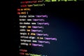 computer wed page code Royalty Free Stock Photo