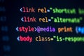 computer wed page code Royalty Free Stock Photo