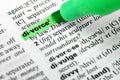 Close Up of Highlighting Specific Word Divorce in Royalty Free Stock Photo