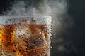 Close-Up of Condensation on Chilled Beer Glass. Royalty Free Stock Photo