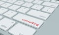 Close up of consulting keyboard button Royalty Free Stock Photo