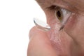 Close-Up Of Contact Lens And Eye 1 Royalty Free Stock Photo