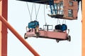 Close up of a container lifting equipment