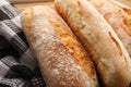 Close up of continental bread Royalty Free Stock Photo