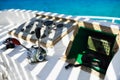 Close up control dashboard on a yacht