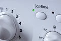 Close-up of the control panel of a washing machine. Selective focus on the eco selector Royalty Free Stock Photo