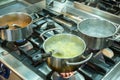 Close up of cooking on the stove