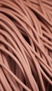 A close-up of a copper cable wire, electrical installation materiel Royalty Free Stock Photo