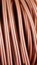 A close-up of a copper cable wire, electrical installation materiel Royalty Free Stock Photo
