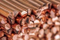 Copper Rod Scrap Raw Material Royalty Free Stock Photo