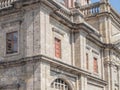 Close-up of a corner with quarry block wall of the cathedral Royalty Free Stock Photo