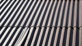 Close-up of corrugated metal roof texture Royalty Free Stock Photo