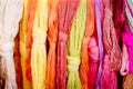 Cotton thread texture group patterns for colorful background Royalty Free Stock Photo