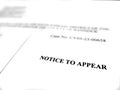 Court Filing Legal Document Notice to Appear in Court Royalty Free Stock Photo