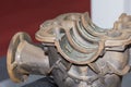 Close up cover crankcase of pump made from sand casting manufacturing process for industrial