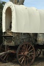 Close Up of a Covered Wagon