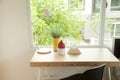 Close-up of cozy workspace in teen`s room Royalty Free Stock Photo