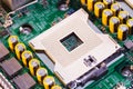 Close Up - CPU socket on a computer motherboard