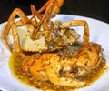 Close up of crab curry