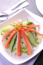 Crab stick and Vegetable salad Royalty Free Stock Photo