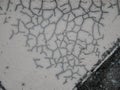 Close up of cracked ceramic, texture of raku clay pottery, wallpaper background. Royalty Free Stock Photo