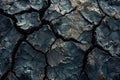 Close up of a cracked dirt field. Drought problem. Royalty Free Stock Photo