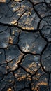 Close-Up of Cracked Dirt Surface. Generative AI