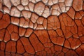 close-up of cracked leather