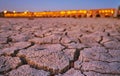 Evening walk along the river bottom, Isfahan, Iran Royalty Free Stock Photo