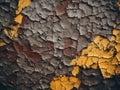 Close-up of cracked paint texture on a surface Royalty Free Stock Photo