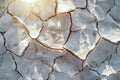 Close-Up of Cracked White Surface. Generative AI