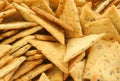 Close-up of crackers pile Royalty Free Stock Photo