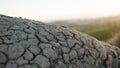Dry Ground With Cracks. Close up Royalty Free Stock Photo