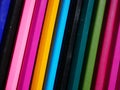 Close-up of crayons in a row Royalty Free Stock Photo